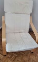 Sessel weiss Holz Gestell mit weissen Polstern Ikea