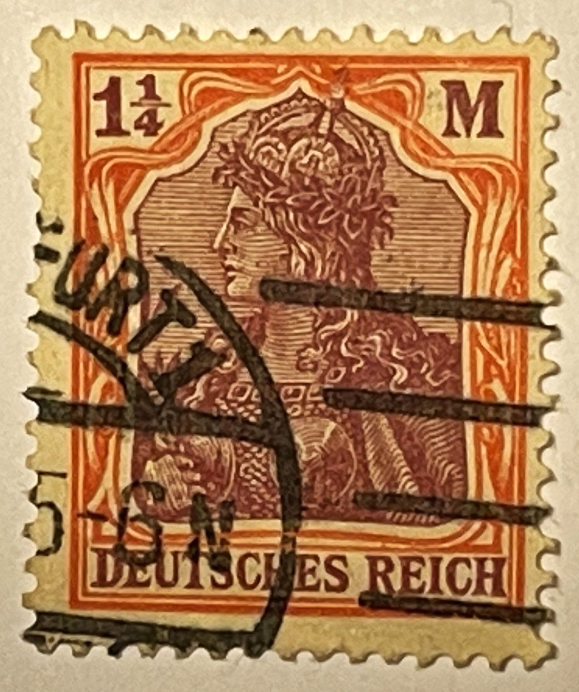 Tutti i francobolli: Deutsches Reich 1 1/4 M – Usato da Oftringen venduto da Vucki 1
