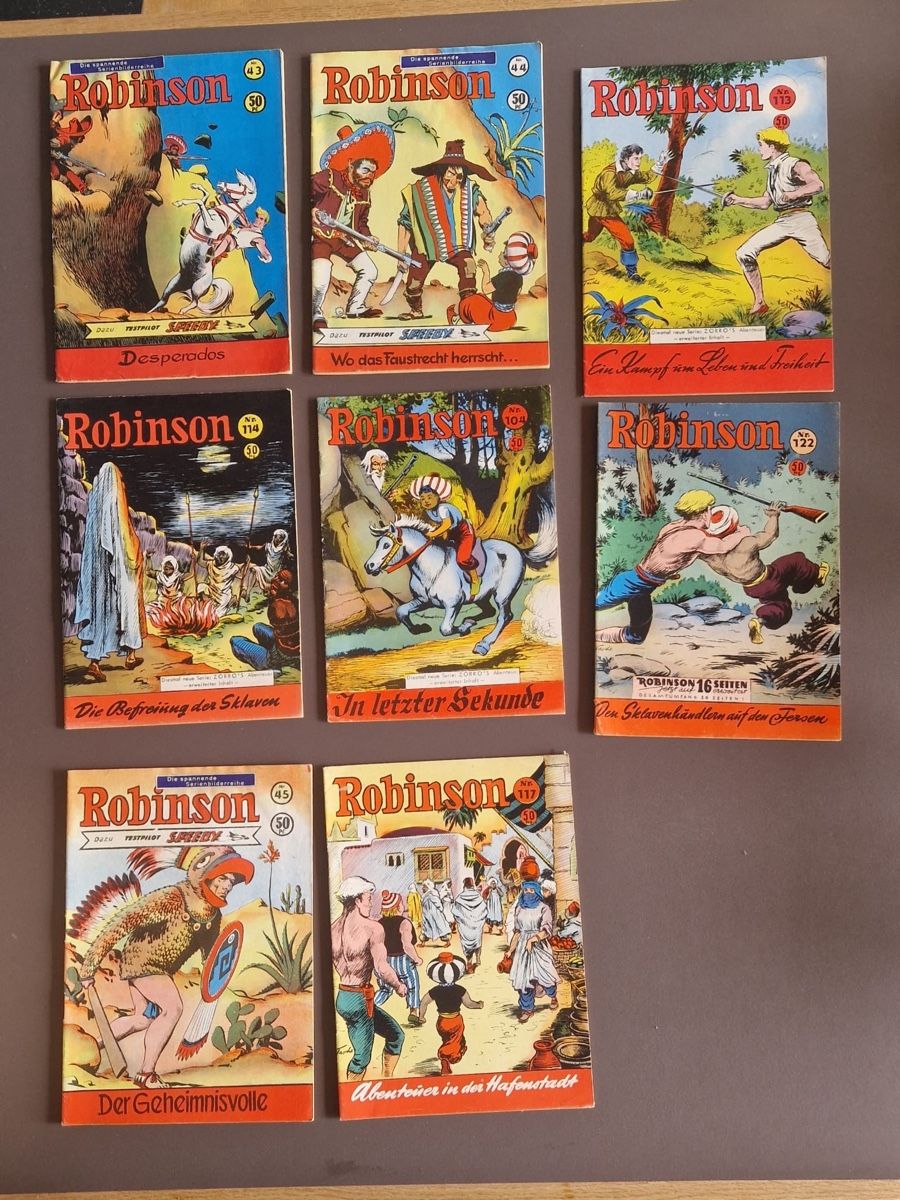 Fumetti: 8 Robinson Hefte Orginale  – Usato da Le Vaud venduto da Balthasar