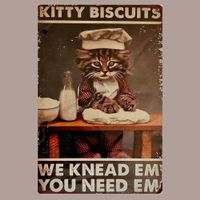 🔥 KITTY BISCUITS Katzen Blechschild 💛 20x30cm OVP 🔥