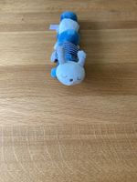 Peluche Chenille Lapin Bleue et Blanche - Parfait État!