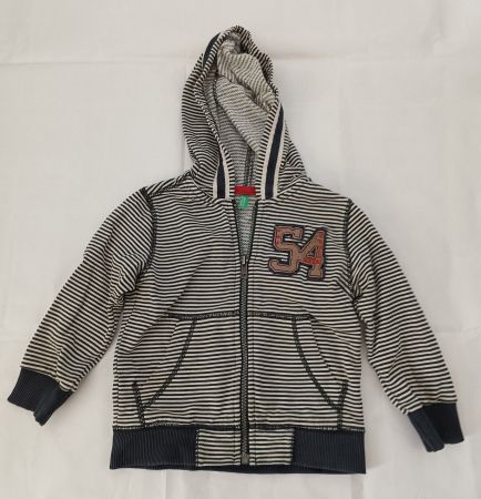 Benetton Jacke Gr 86/92 Kinder gestreift dunkelblau/weiss