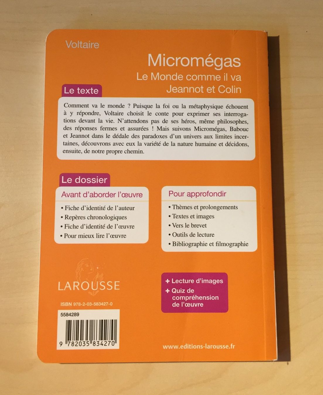 Libri: Micromégas - Voltaire - Petits Classiques Larousse – Usato da Rochefort venduto da Audrey.Maire 1