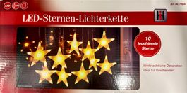 2 x Sternen Vorhang Licht LED dt.Stecker,  warmw, NEUwert.