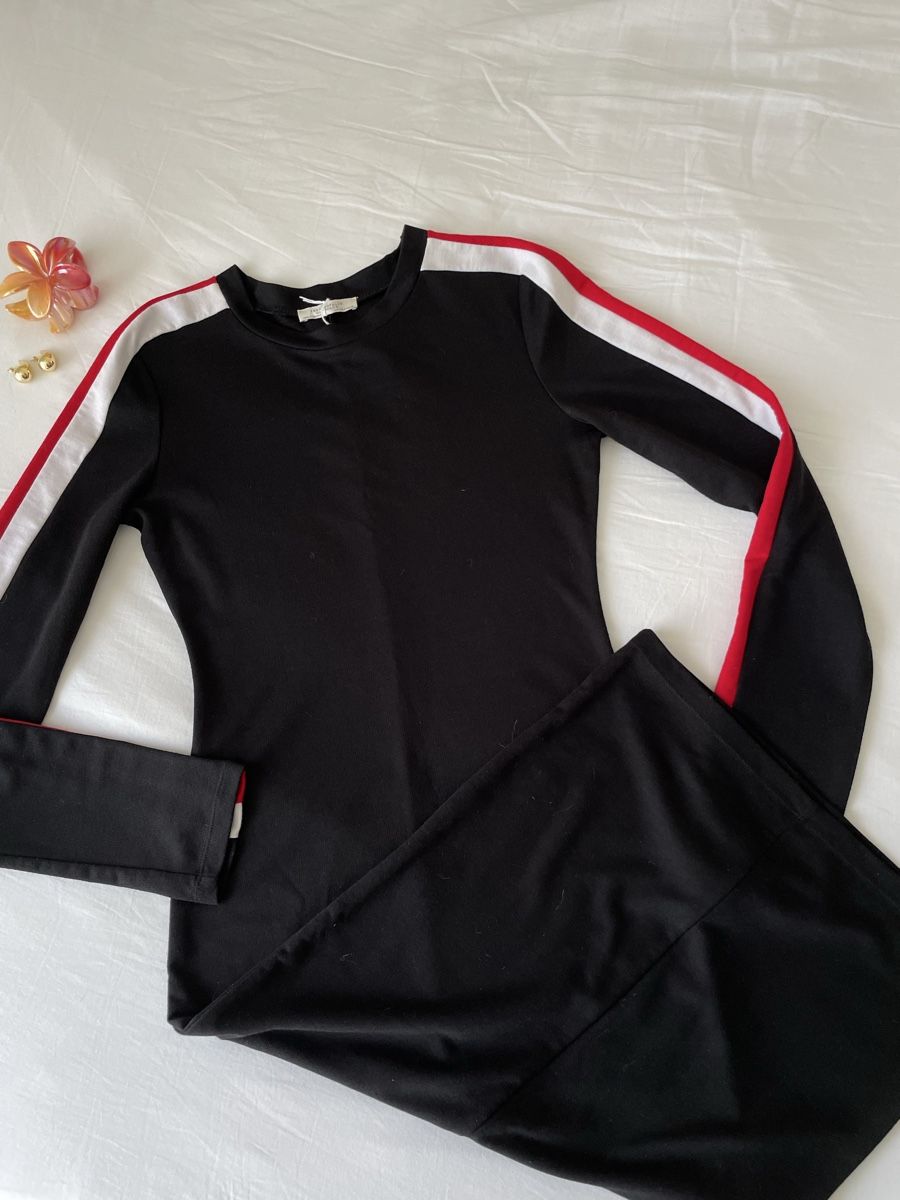 Zara Kleider: Robe ZARA noire avec rayures – Gebraucht aus Concise von Lae99 2