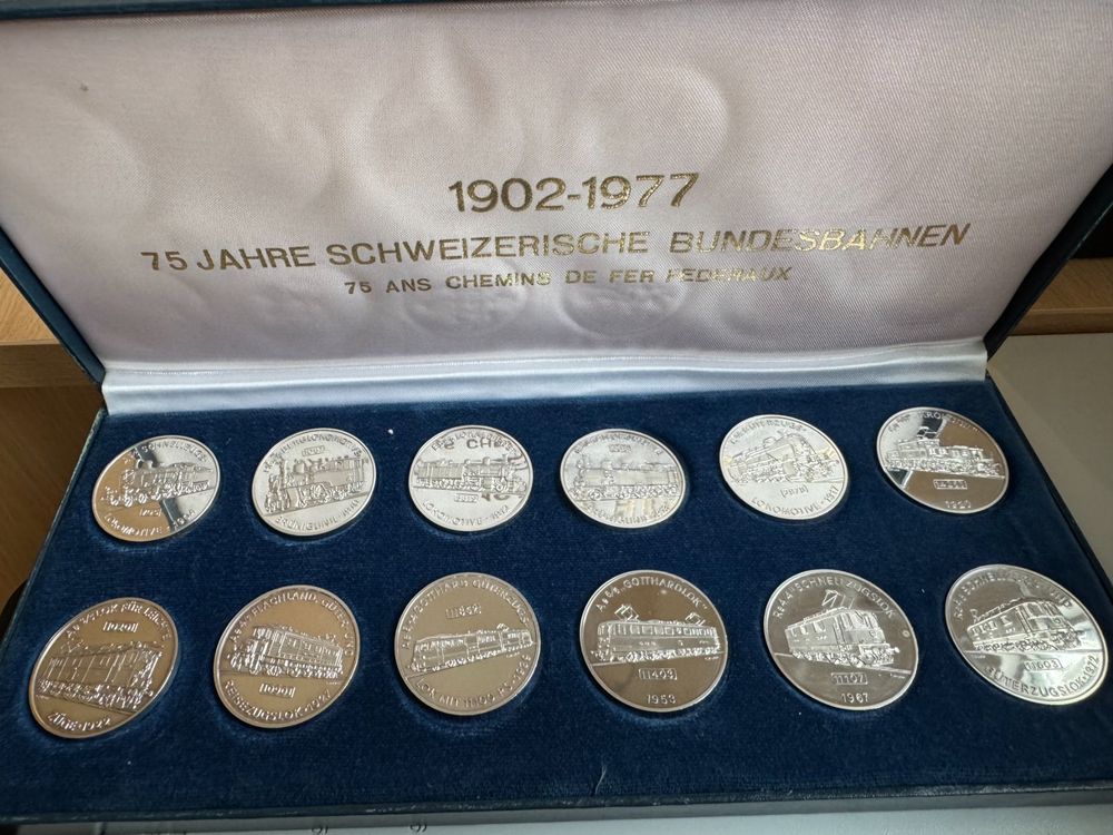 Tutti le monete: Silber Münzen 75 Jahre Schweizer Bundesbahnen – Nuovo (secondo la descrizione) da Hombrechtikon venduto da Oldclock 3