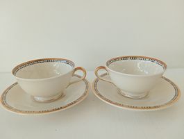 2x Edelstein Bavaria Mid-Century Kaffeetassen 141/64 Vintage