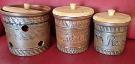 3 récipient pour les provisions H 10cm