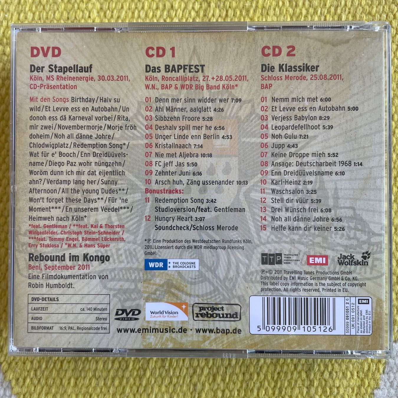 CDs: BAP-BOX SET 2CD+DVD LIVE VOLLES PROGRAMM – D'occasion à Rorschacherberg par CD-Roli 1