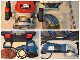 Oberfräse, Exzenterschleifer, Trennschleifer, Elektrowerkz.