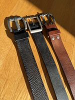 3 Leder Gürtel Herren cm 💯
