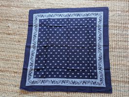 Bandana/Halstuch dunkelblau mit Paisleymuster ca 65x65cm
