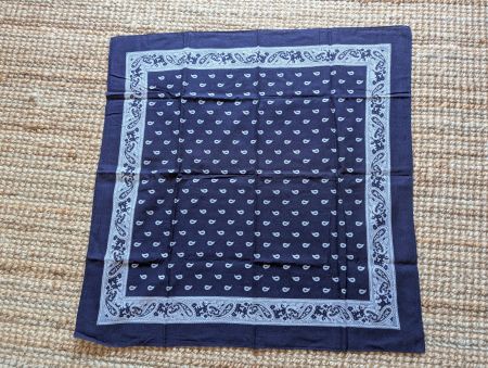 Bandana/Halstuch dunkelblau mit Paisleymuster ca 65x65cm