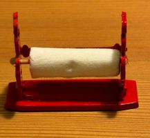 Laden Papierspender Metall rot England Puppenhaus