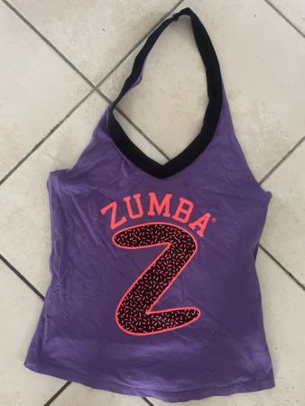 Zumba Top Gr. XS Lila Sommer Oberteil Neckholder Sport