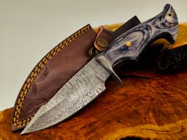Top 1A Damast Messer Knife echter Faltenstahl handgeschlagen