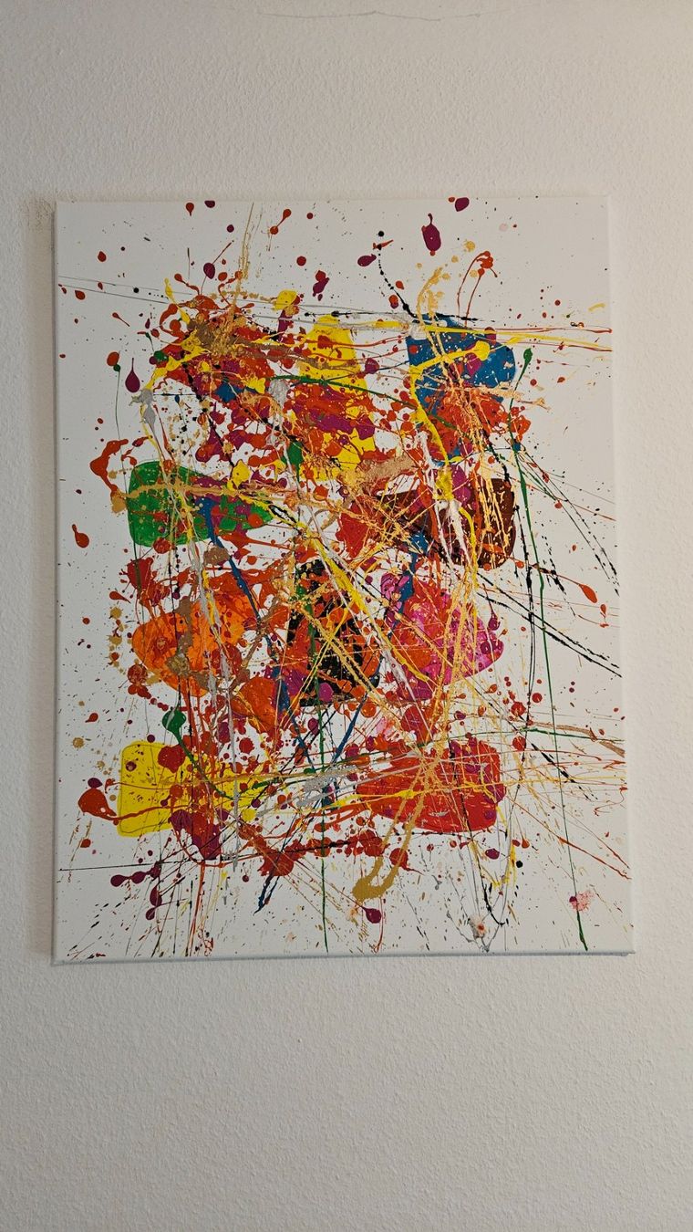 Gemälde: Tableau abstrait moderne, couleurs vives et éclatantes. – Neu (gemäss Beschreibung) aus Le Locle von fab_c9hh