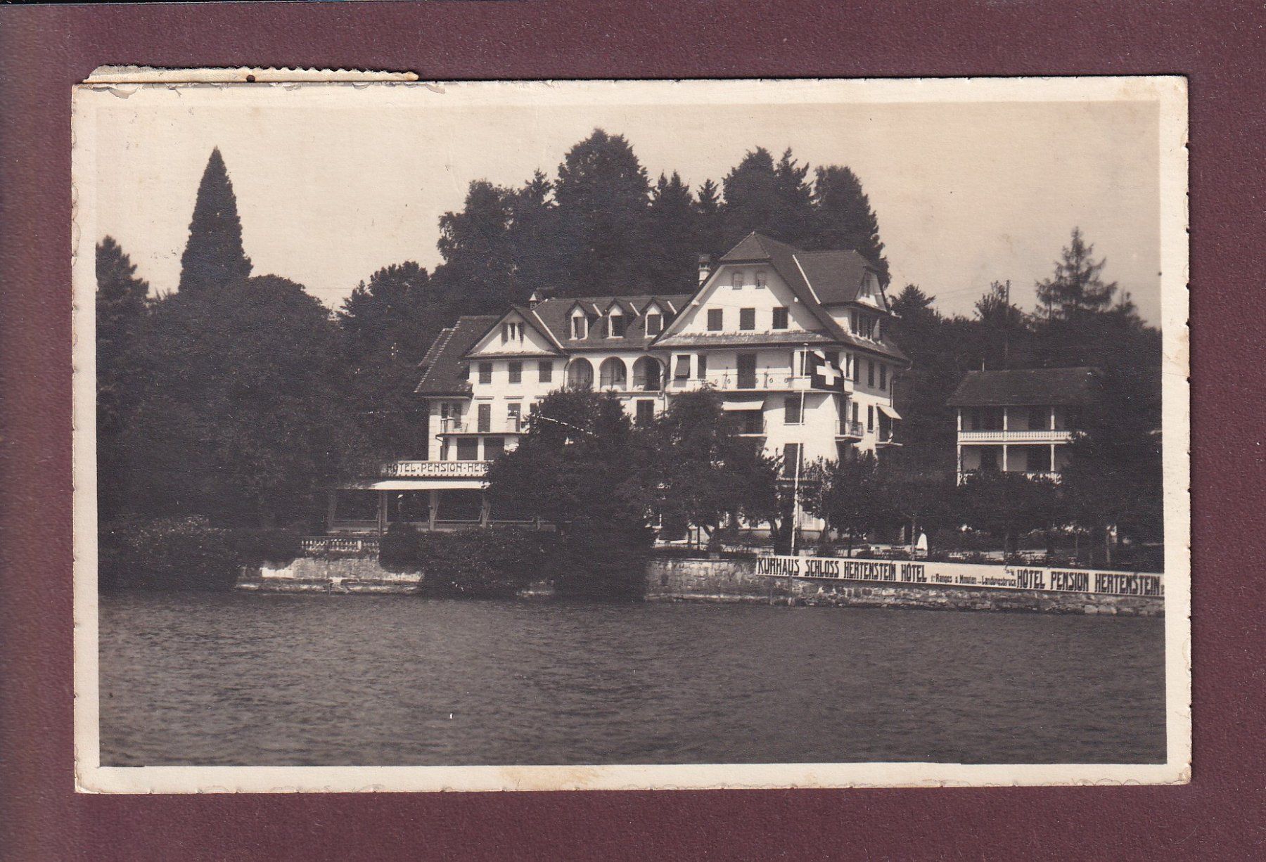 Cartoline postali: Hotel Pension HERTENSTEIN - 1921 – Usato da Pully venduto da nicecards