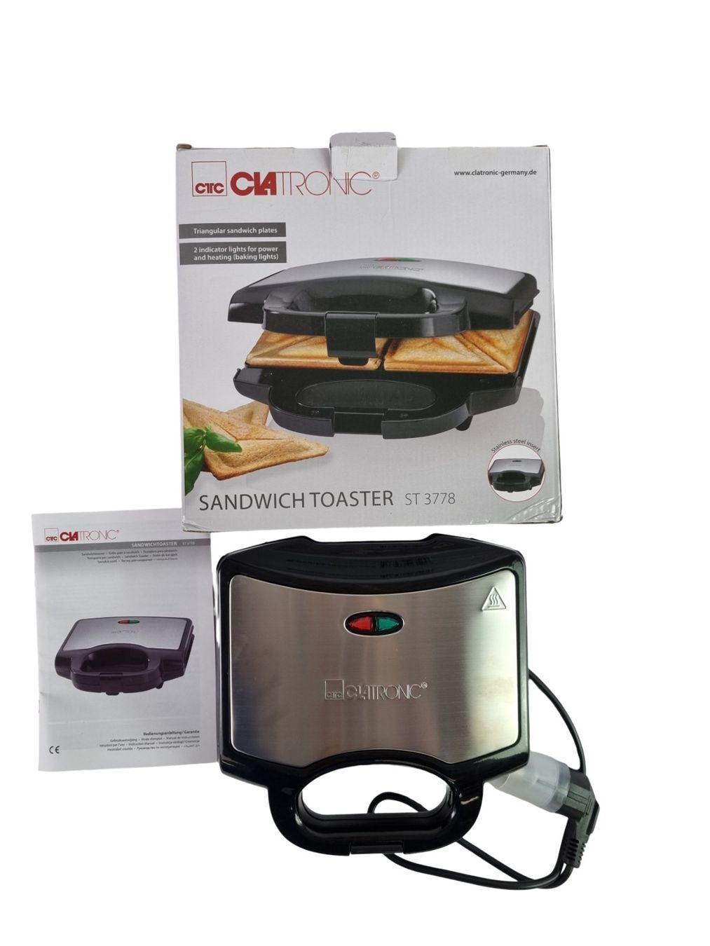 Elettrodomestici da cucina: CLATRONIC ST 3778  Sandwichtoaster – Nuovo (secondo la descrizione) da Wangen b. Olten venduto da Restwert_Wangen