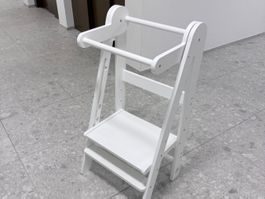 Marche pied / escabeau enfant blanc, pliable 2 niveaux