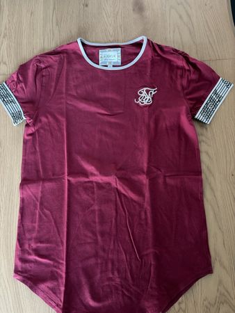 Herren T-Shirt SikSilk Gr. M Bordeauxrot 