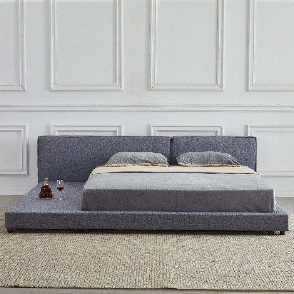 Letti: Bett KOSMOS mit Ablage - 140x200cm - Grau – Nuovo e nell'imballaggio originale da Wallenwil venduto da toesstal-vertrieb 2