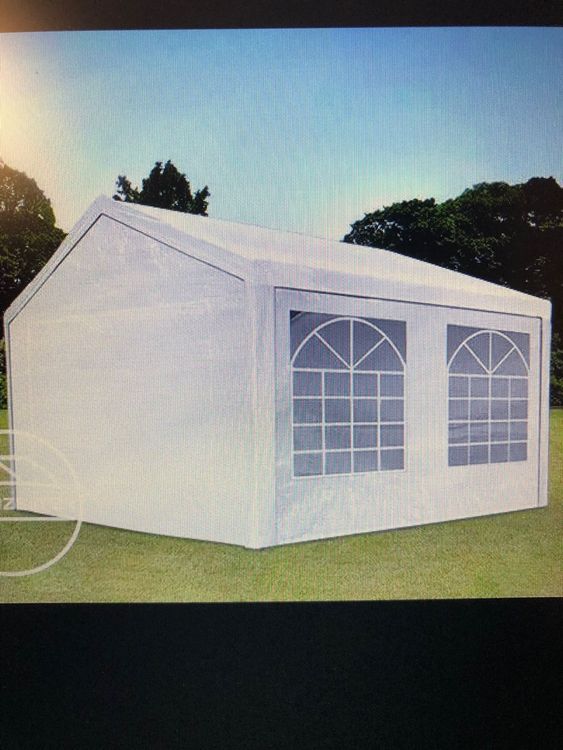 Profi PARTY ZELT 3x4m weiss/grau NEU Partyzelt Klicksystem Kaufen auf