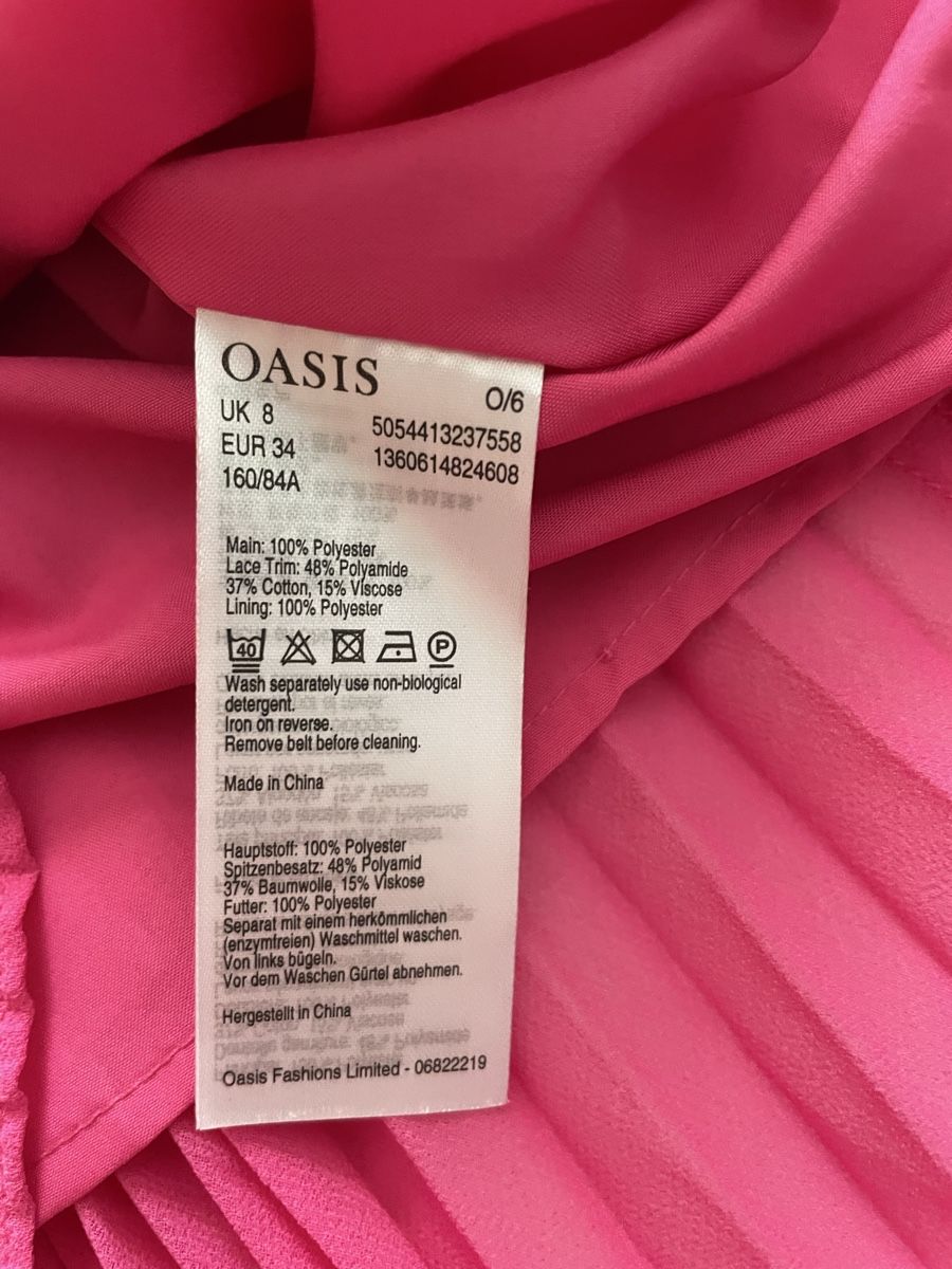 Vestiti: Sommerkleid in Pink mit Plissee Gr. S – Usato da Basel venduto da Mrs_Bee 6