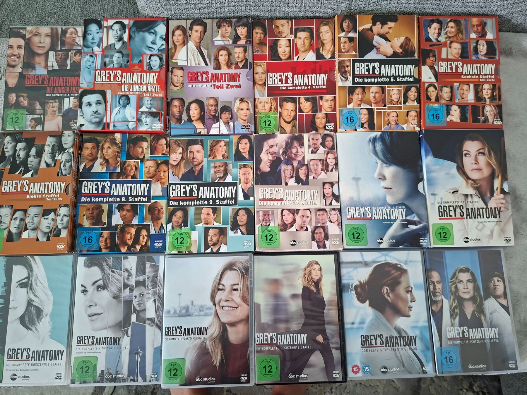Tutti i DVDs: GREYS  ANATOMY STAFFEL 1 - 18 !!! – Usato da Aesch BL venduto da Burschi59