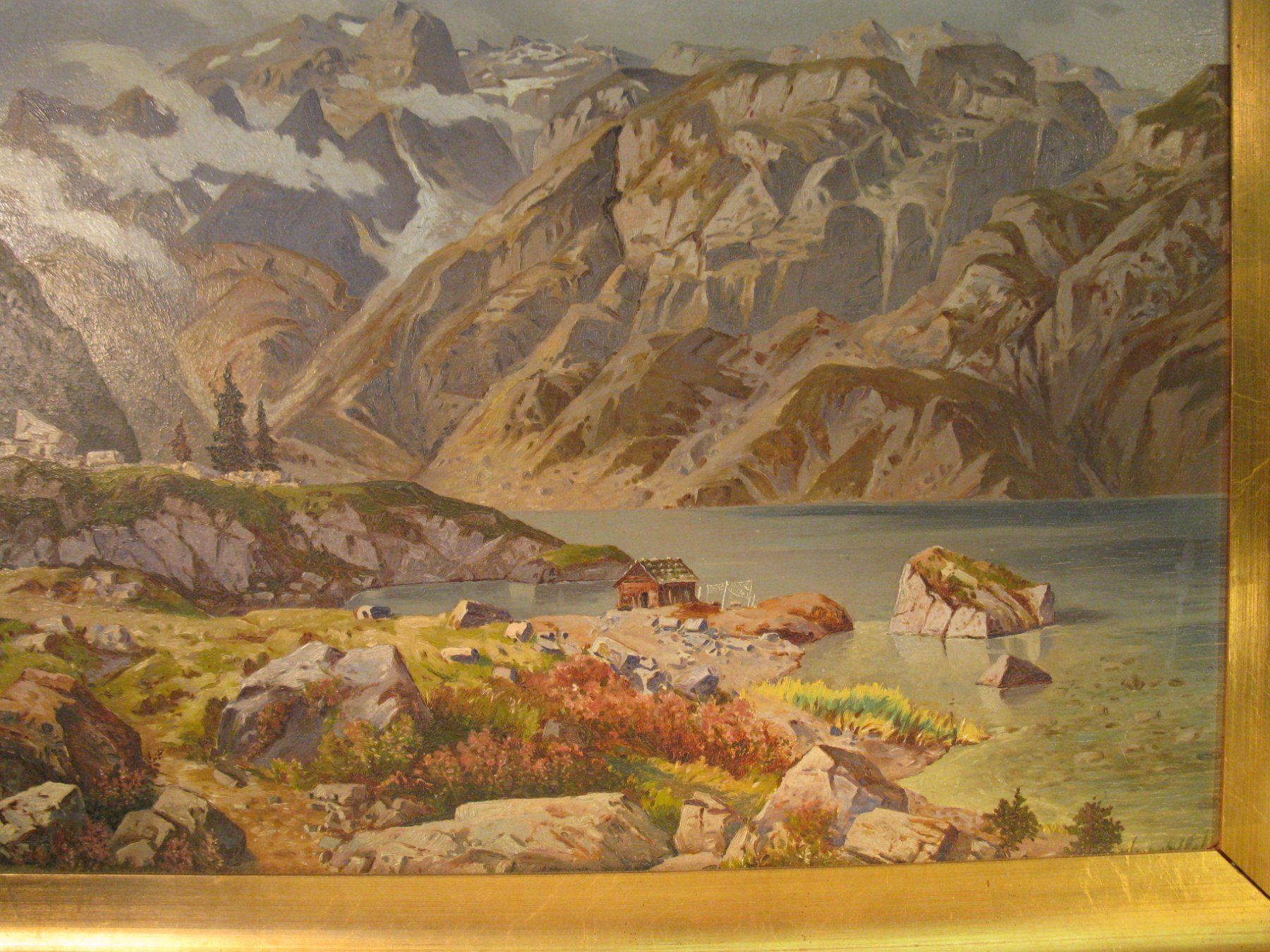 Dipinti: Antikes Oelbild Murg/Walensee ca. 1860 – Usato da Altstätten venduto da antikundart 1