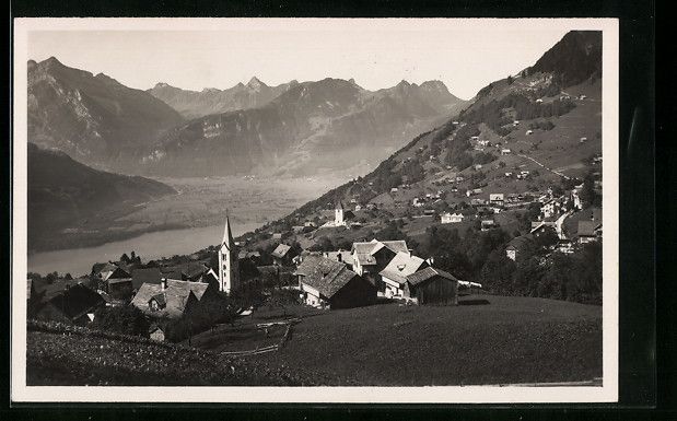 Cartoline postali: Amden am Wallensee, Teilansicht mit Blic – Usato da Berlin venduto da bartko-reher