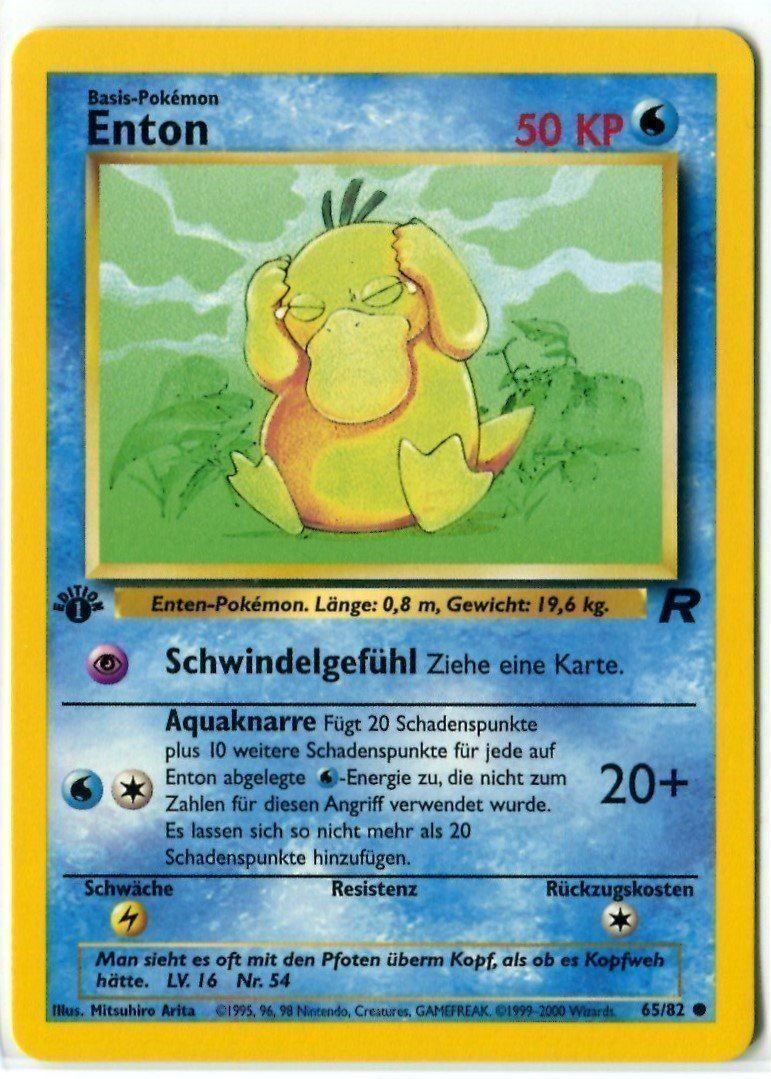 Pokémon Carte collezionabili: Enton Team Rocket 1.Edition 65/82 Deutsch Mint – Nuovo (secondo la descrizione) da Dornach venduto da Deco89