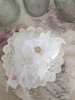 Geschenk Herz Shabby Chic Vintage Spitze Stoffherz Liebe