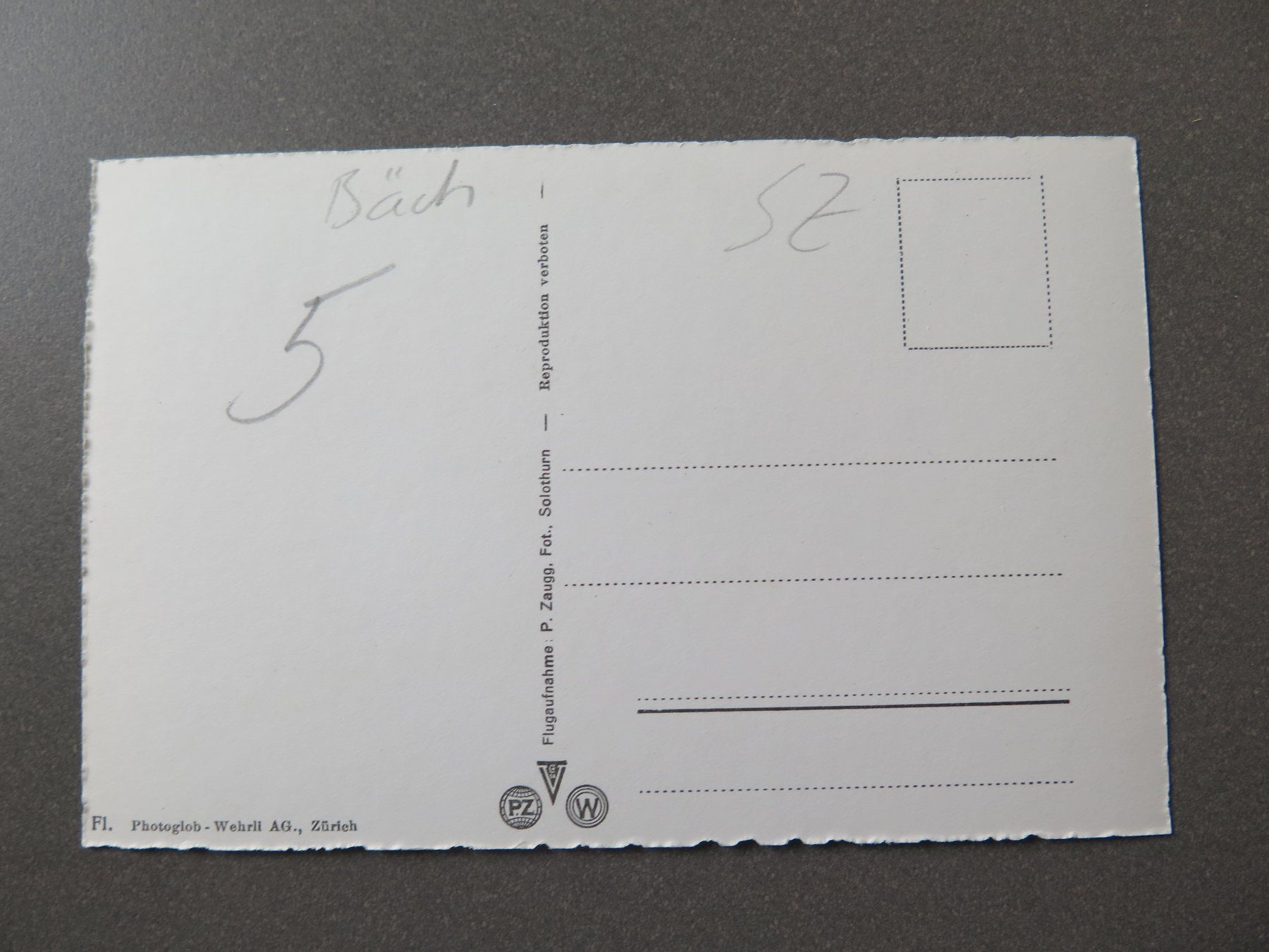 Cartes postales: BÄCH - FLUGAUFNAHME – D'occasion à Wittenbach par lipasal 1