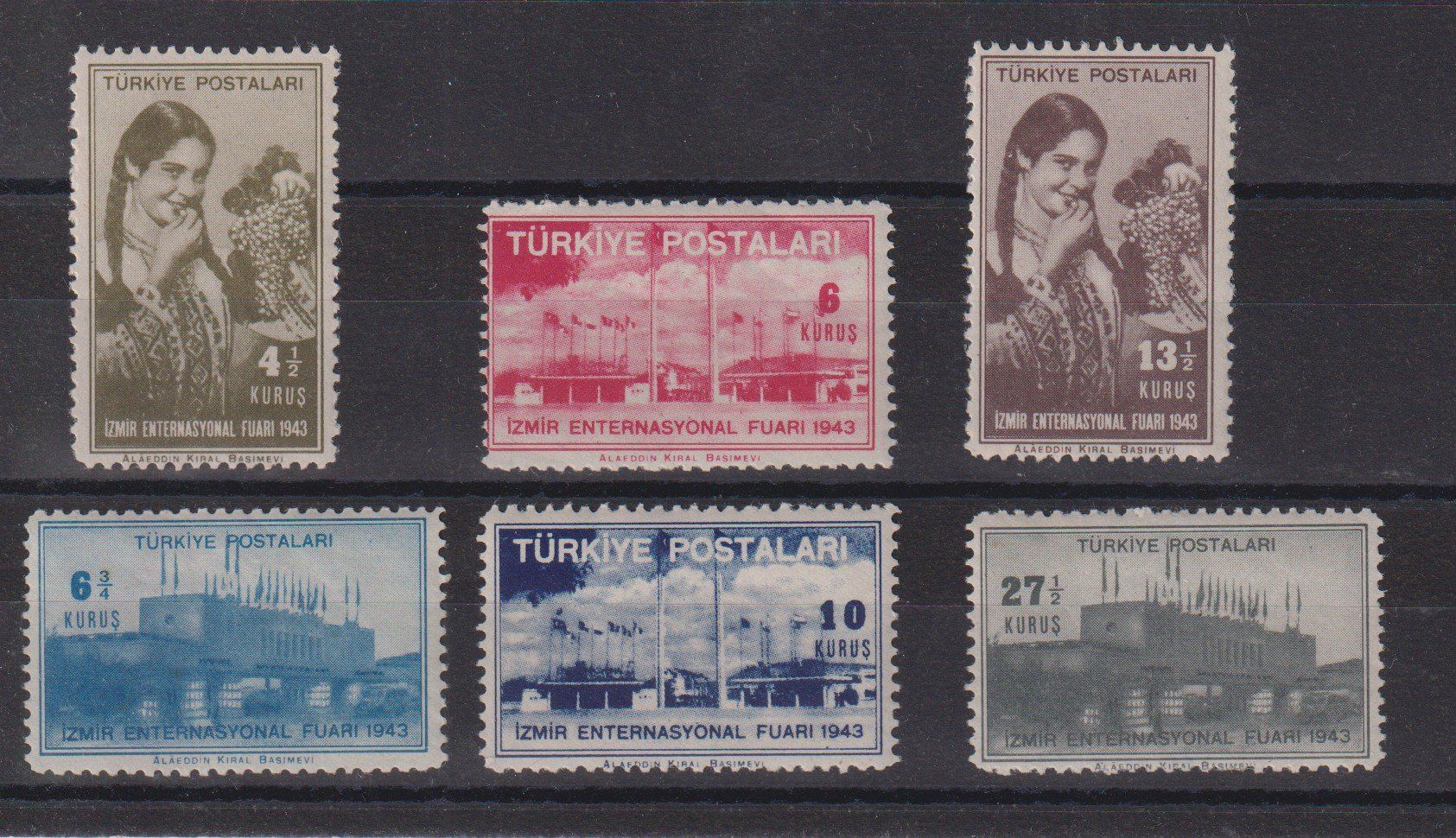 Tutti i francobolli: Türkei: Internationale Mustermesse 1943 / Postfisch – Nuovo (secondo la descrizione) da Dällikon venduto da Minita