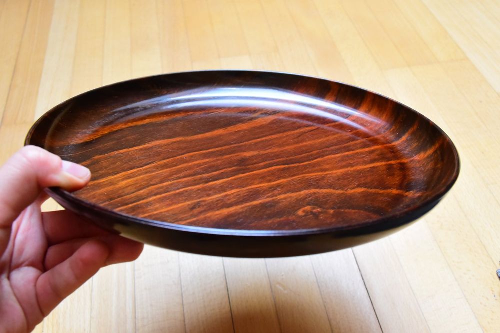 Fauhapyway Holzschale Oval - 27x18x4,5 Cm, Serviertablett, Handgefertigt, Natur