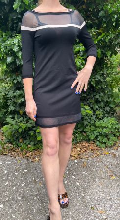 Chic Vestito D.Exterior -viscosa e seta, tg S/M- modellante