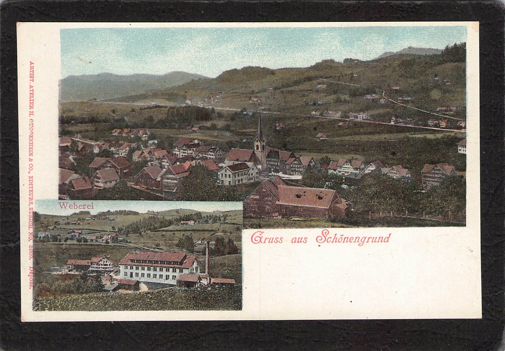 Cartoline postali: Gruss aus Schönengrund AR , Weberei – Usato da Reichenburg venduto da Pipo-67