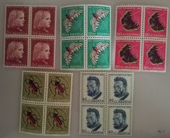 1953, Pro Juventute Satz im 4-Block postfrisch