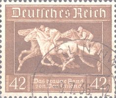 Deutsches Reich 621 Pferderennen Einzel-Marke aus Block 4
