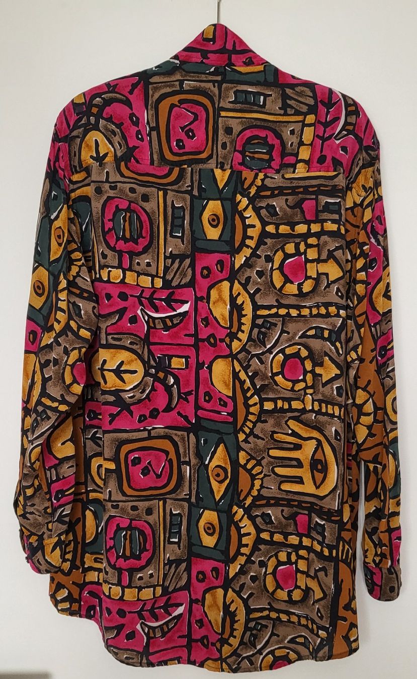 Camicette: Bunte Seiden Bluse, Gr. 38/40 – Usato da Adlikon b.Regensdf venduto da YvZi 1
