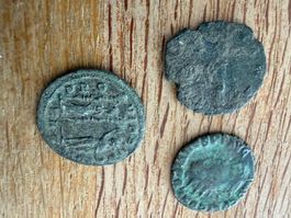 3 Antike Römische Münze, Bodenfund Münzen