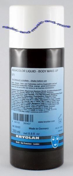 Make-up: KRYOLAN AQUACOLOR LIQUID Bodyfarbe 250ml – Neu und originalverpackt aus Zürich von airbrush-and-more