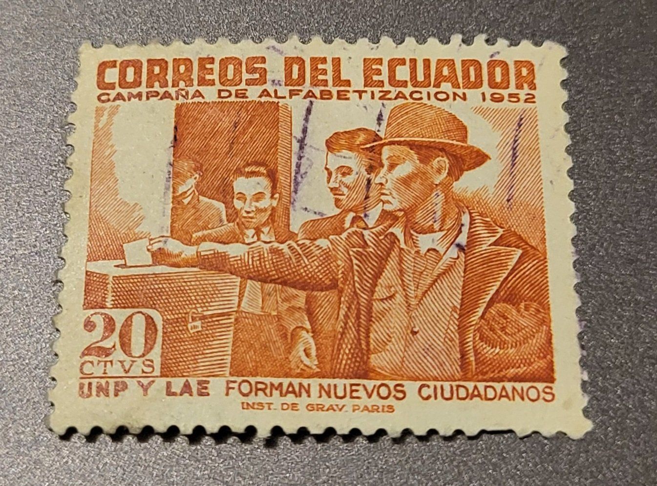 Tutti i francobolli: Ecuador 1953 alte briefmarke – Usato da St Gallen venduto da Stampsalshobby