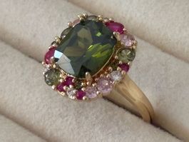 Luxus Elegante Gr.19/9 Ring Farbe: Gold Multicolore