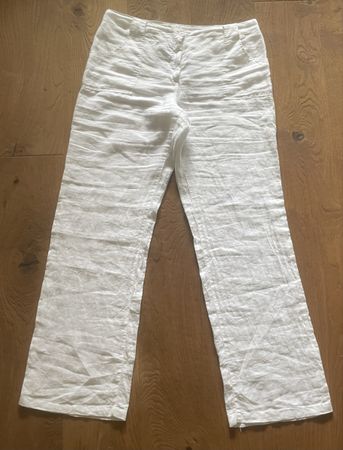 Leichte Sommerhose aus Leinen, weiss, Gr. 40, Top Zustand!