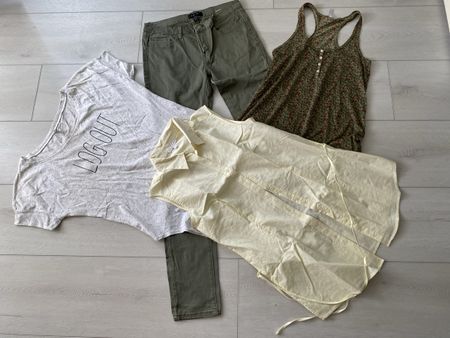 Sommer Set: Hose, Top, Bluse, Shirt -Grösse S/36/38