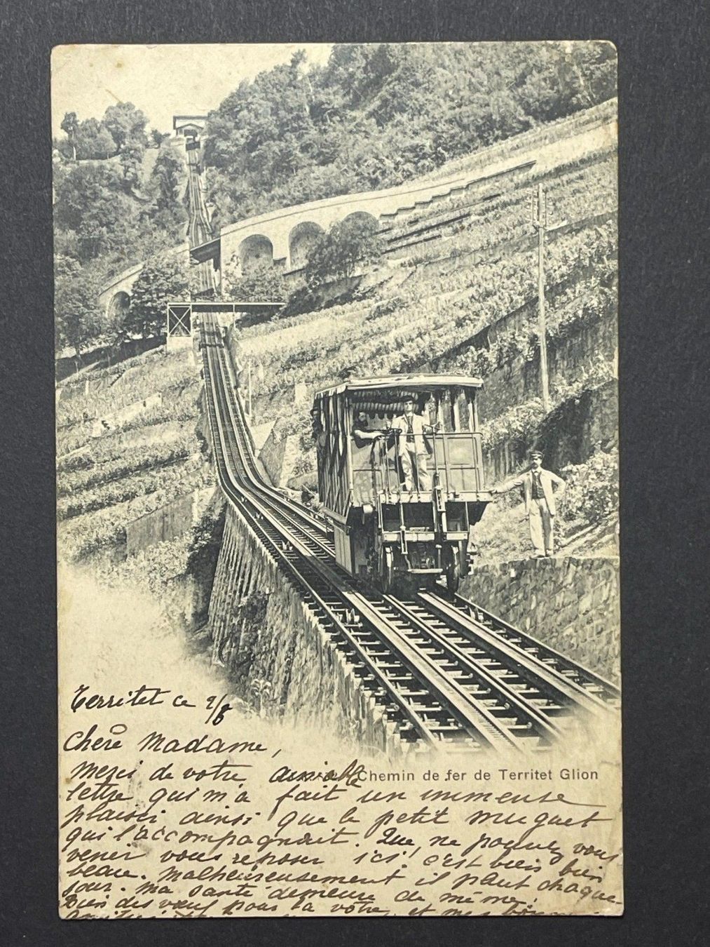 Ansichtskarten: Chemin de Fer de Territet Glion - 1903 – Gebraucht aus Steg VS von _vinci_