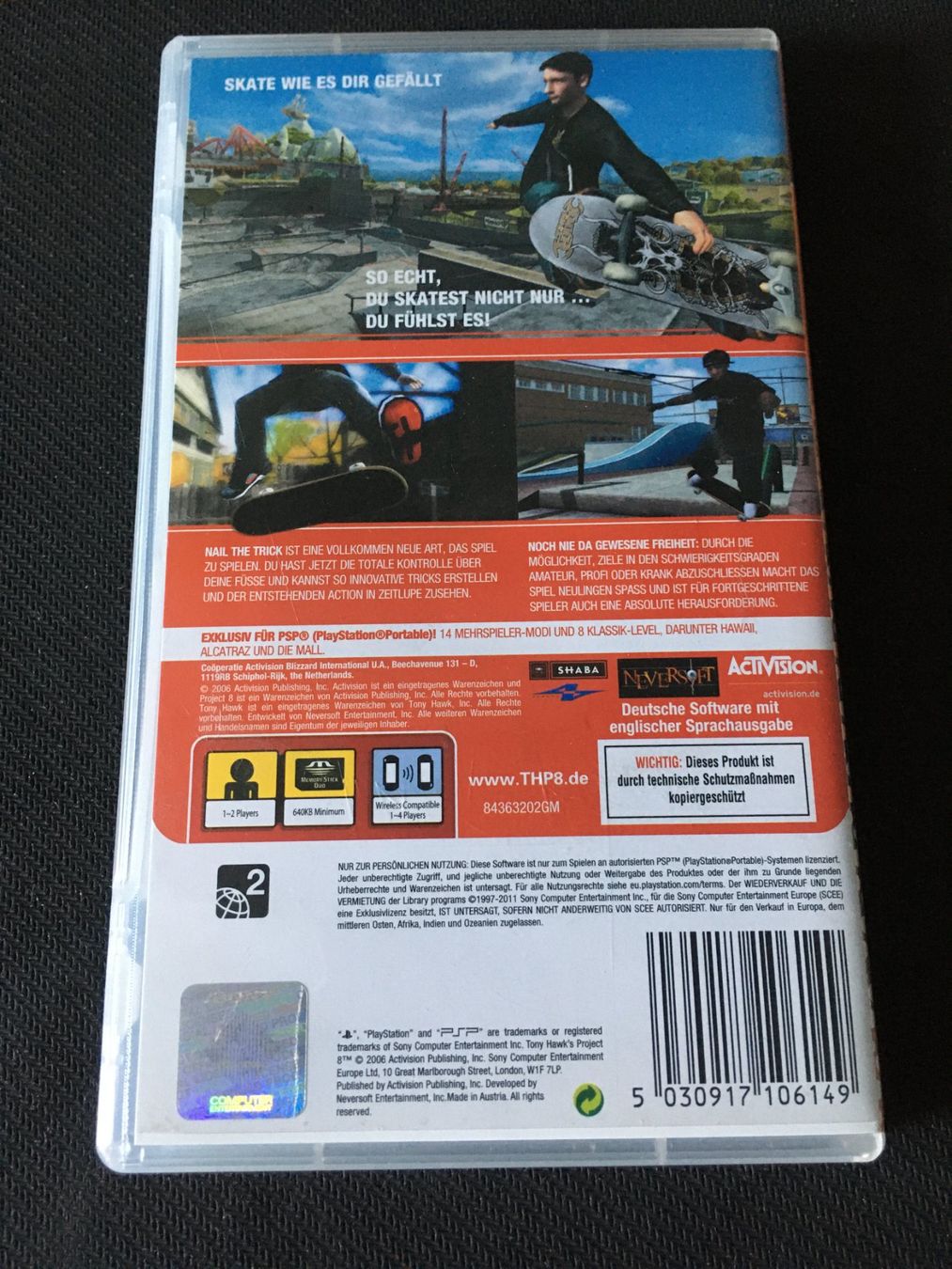 Tony Hawk's Project 8 für PSP (Gebraucht) in St.Gallen für CHF 9.9 ...