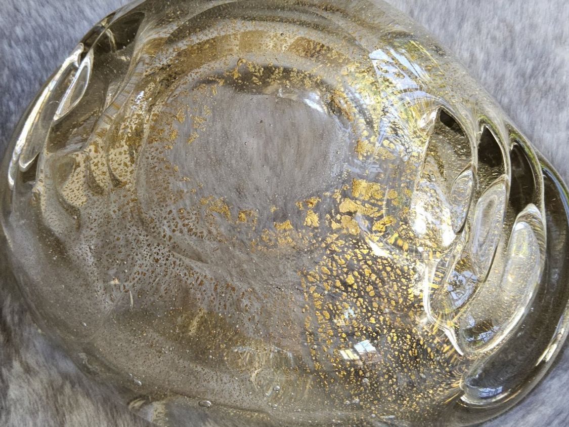 Murano Ciotole: Handmade MURANO Schale mit Blattgold Einschlüssen – Usato da Zürich venduto da SciTec 5